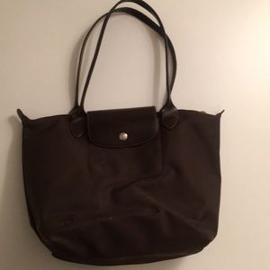 Chocolate brown Longchamp medium bag